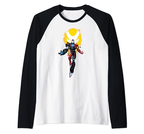 T-shirt baseball raglan Marvel Spider-Man Maximum Venom Iron Man noir et blanc