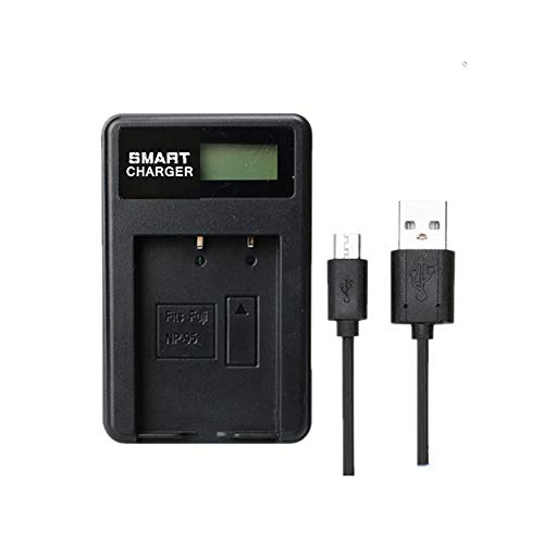 FUGASUN NP-95 NP 95 LCD Cargador de batería de un Solo Cargador para Fujifilm X30 X100 X100S X100T X-S1 FinePix F30 F31 fd F31fd FinePix Real 3D W1