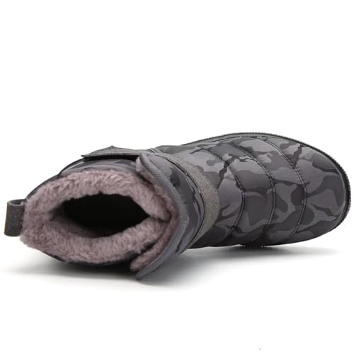 Mens Womens Camouflage Wide Casual Winter Boots for Snow Walking Working3