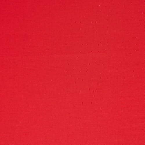 Stitch & Sparkle 100% Cotton 44' Solid Poppy Red Color Sewing Fabric by The Yard
