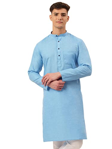 Image of Jompers Men's Cotton Ethnic Solid Kurta.