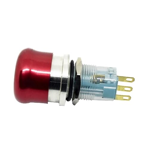 Commutateur d'arrêt d'urgence mushroom push button stop switch 19mm 2no2nc - 4