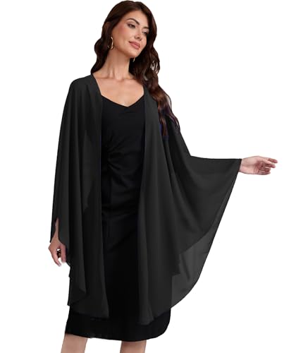 Baoqiya Chiffon Shawls and Wraps Wedding Party Shawl Scarf for Women Bridal Evening Dress on Special Occasion Dresses