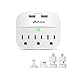 Worldwide Muilti Outlet Adapter, 3 Outlet 2 USB Ports Non Surge Protector Wall Outlet Extender, Travel Adapter Kit with EU Plug Adapter,UK Adapter,US Adapter,CH, AUS Adapter for Phone Laptop,Ipad