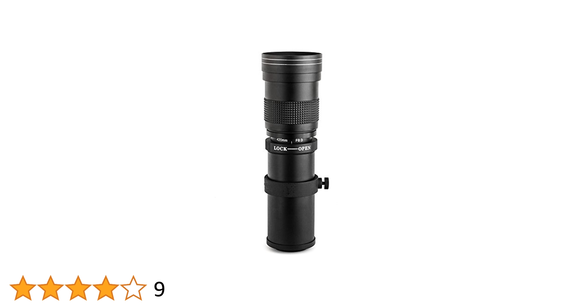 Amazon | Opteka 420-800mm f/8.3 望遠ズームレンズ Panasonic