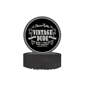 Creativeconvertingvintagedudebirthdaycenterpiecewithhoneycombbase9in1175in Urban Country Home Decor Creative converting vintage dude birthday centerpiece with honeycomb base 9 in 1175 in urban country home decor