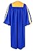 GradPlaza Deluxe Choir Robe with Cuff Sleeves For Church Clergy Clothing Priest Robe Royal Blue Size 60FF
