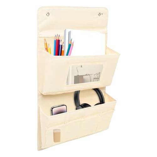 Bolsillo de pared, organizador escalonado para cocina, armario, baño, dormitorio, ahorro de espacio con múltiples compartimentos, tela duradera de fácil acceso, organizador colgante para dormitorio