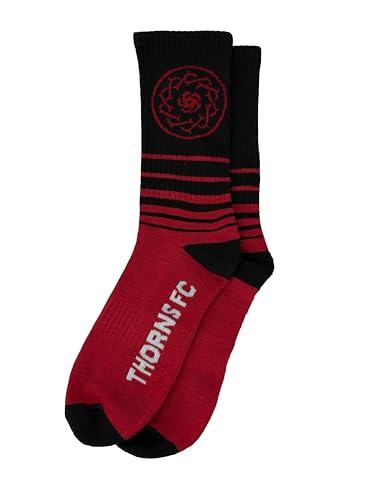 Hyp NWSL Portland Thorns Athletic Crew Socks, Red and Black, Men's Shoe Size 6-122