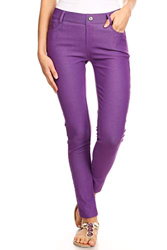 Image of YELETE Women's Basic Five Pocket Stretch Jegging Tights Pants