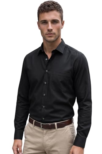 Image of Louis Philippe Men's Slim Fit Easy to Iron Everyday wear Premium Cotton Full Sleeve Solid Formal Shirt