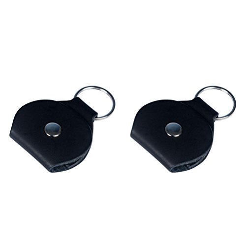 ROSENICE 2 Piezas Portapúas Bolsa de Guitarra para las Púas Llavero Soporte de púa (Negro) Cover
