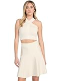 GUESS Womens Sleeveless Mirage Ottoman Staci Sweater, Dove White, Large