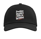Ginger Redhead Redheaded Irish Freckles Red Hair Adjustable Printed Baseball Hat, Black