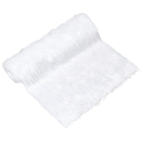 Tapis de photographie en peluche BENECREAT blanc 100x30 cm
