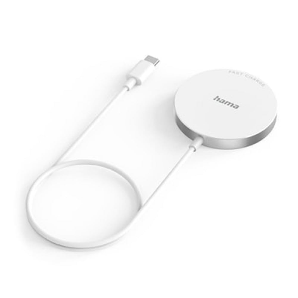 Hama Ładowarka akumulatorowa MagCharge FC15, 15 W, do Apple iPhone, biała