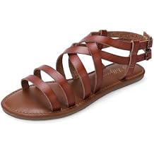Luffymomo Womens Flat Sandals Open Toe Casual Strappy Sandals Comfortable Ankle Strap Gladiator Slides