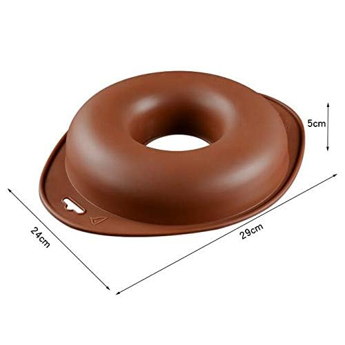 Eokoaiee 10 inch Silicone Ring Donut Circle Cake Baking Bake Pan - Image 3