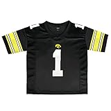 Little King NCAA Infant/Toddler-Touchdown Pass Team Football Jersey-Iowa Hawkeyes #1/Black-4T