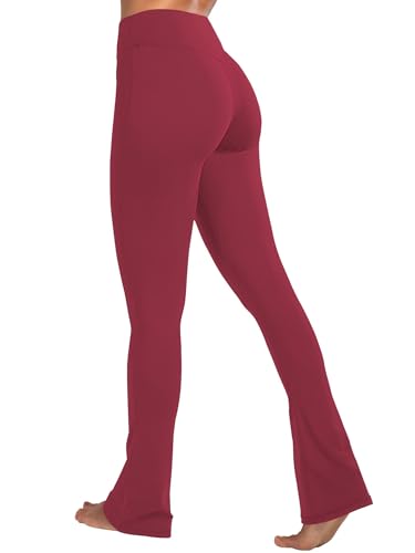 Legging évasé taille haute Sunzel Karanda Rouge XL pour le yoga et le sport