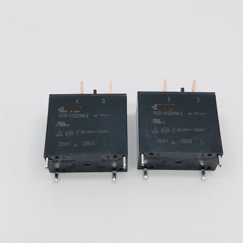 Relé PCF-112D1M-2 12V con contacto de 20A para reparar averías en electrodomésticos del hogar