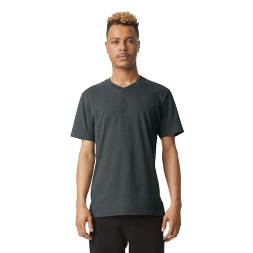 American Apparel Unisex-Adult CVC Henley T-Shirt, Style G2004cvc, 2-Pack3