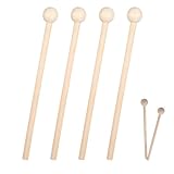 4 PCS Drum Sticks, Drumsticks 8.27 Inch Wooden Percussion Stick, Personalised Drum Sticks Smooth Without Burrs for Xylophone Steel Tongue Drums Woodblock Bell Chime Used by People Aged 15 and Above
