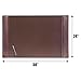 DACASSO Leather Desk Pad with Side Rails - Luxury Leather Desk Blotter for Writing - Executive Desk Surface Protector - (Chocolate Brown, 38” x 24”)