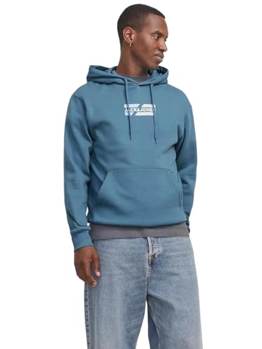 JACK & JONES Jjecorp Graphic Sweat à Capuche Noos Sweatshirt, Oceanview/détail : 01, XL Homme JACK & JONES Jjecorp Graphic Sweat à Capuche Noos Sweatshirt, Oceanview/détail : 01, XL Homme