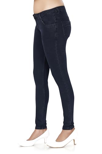 Image of TWGE - Women's Mid Rise Skinny Fit Jeans - Single Button, Stretchable Denim Pants - Ankle Length - Stylish Casual Wear Pack of 1