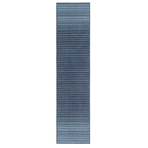 Tapete Runner Lavable Layne Modern Stripe Azul