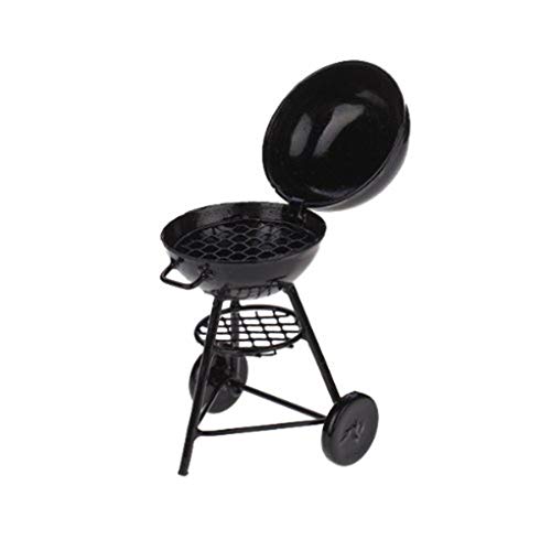 Preisvergleich Produktbild Kongnijiwa Miniatur-Ofen Modell Puppenstubenzubehör Küchen Picknick Mini Grill Rund Barbeque Roasting Koch Pocket-Modell
