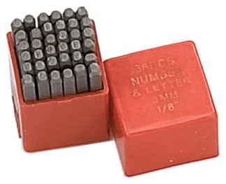 ToolUSA 36 Pc Number & Lowercase Letter Punch Set | 1/8