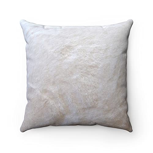 [MAIA] Super Soft Luxurious Machine Washable Faux Rabbit Fur Pillow Cover Case with Zipper (26 X 26 Euro Pillow Cover Only, White)