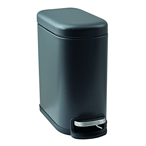 Poubelle de salle de bain 5 l SENSEA REMIX en métal noir mat