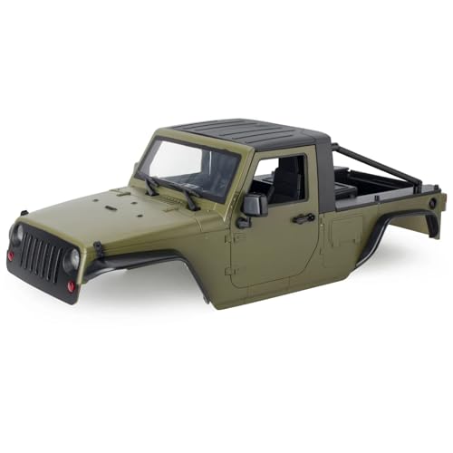 Carrosserie RC 313mm Wrangler marron en kit à monter pour vos sorties crawler 1/10