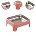 Bothyi Bowl Food Bowl Container Separable Pet Supplies Pet Feeding Dish 15° Tilted for Small Animals Puppy, Pink