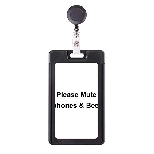 Étui rétractable pour badge téléphone et beeper avec symbole muet discret
