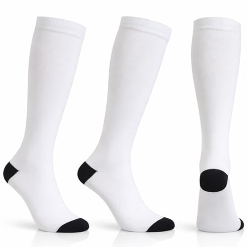 Image of Diamond Star 6 Pairs Compression Socks for Men & Women, Knee High Socks