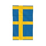 DUYKIMQW Wiederverwendbare Handtücher mit schwedischer Flagge, saugfähige Badetücher, Dusch- und Strandtücher, Reise-Picknick-Handtücher