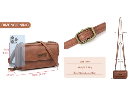 SENDEFN Small Crossbody Phone Purses for Women Vegan Leather Crossbody Bags Shoulder Handbags3