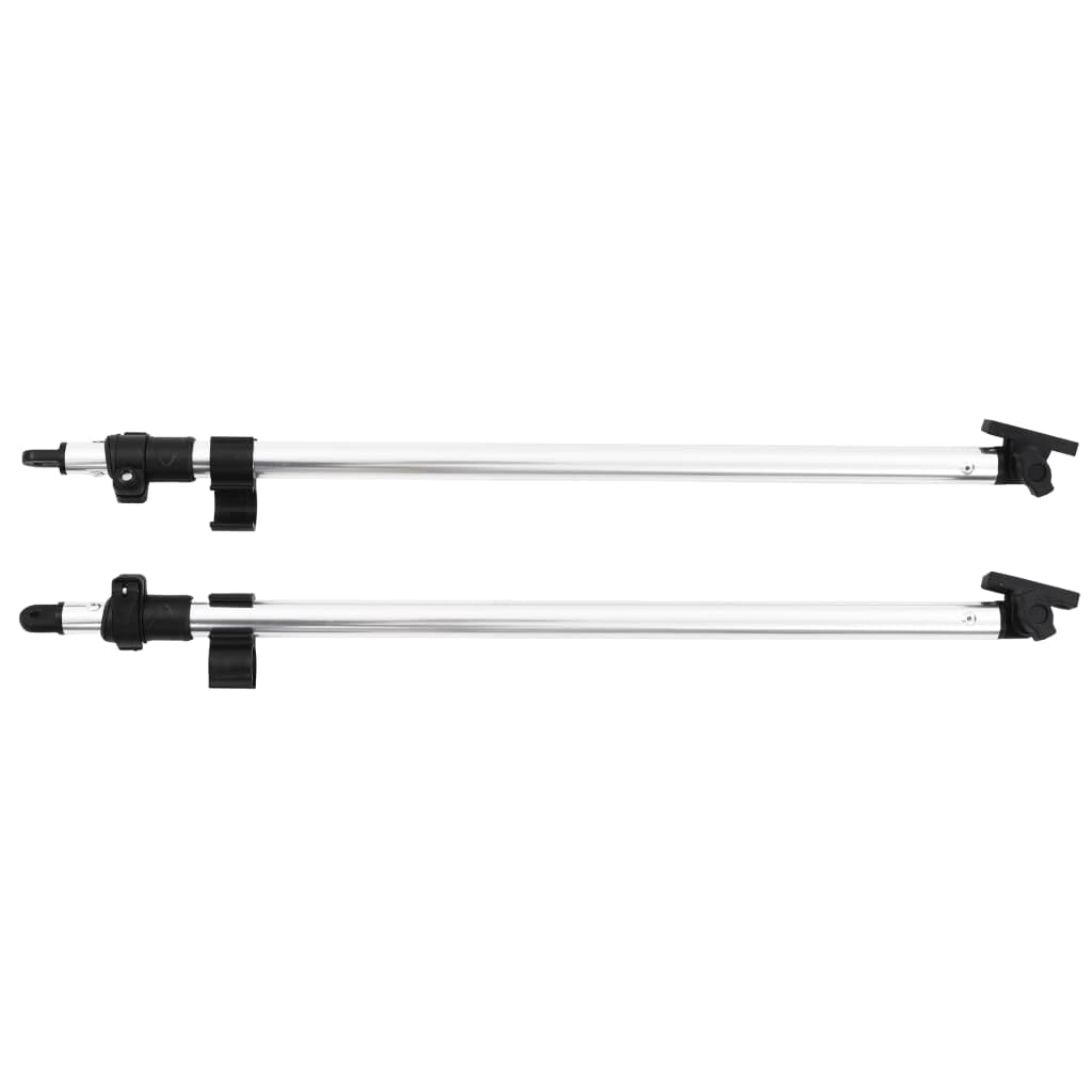 vidaXL 2X Poteaux de Soutien de Dessus Bimini Poteaux de Soutien de Couverture de Bateau Support de Couverture de Bateau Durable Aluminium