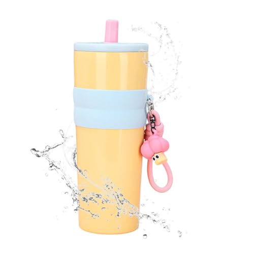 Genérico Termo Para Café | Termo de Café de Acero Inoxidable con Aislamiento Térmico 800ml - Taza de Gran Capacidad con Aislamiento, Tapa y Pajita para Gimnasio, Trabajo, Playa y Viajes