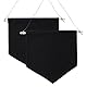 2 Stück Pin Display Banner, Leere Leinwand Wand Banner, Pin Abzeichen Pin Display Banner, 27.5 * 30cm Wimpel Wand Display Leinwand Banner für Abzeichen Pin Brosche Button (Schwarz)