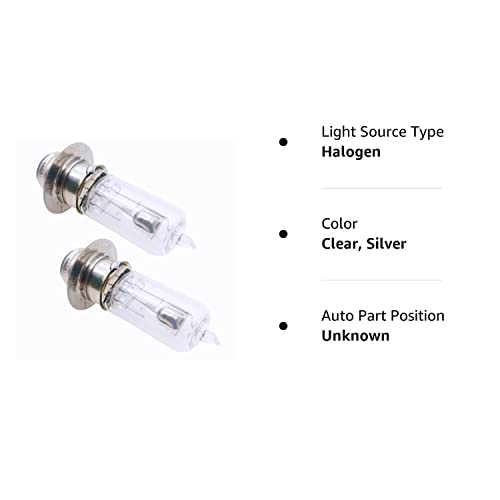 (Set Of 2) 12V 35W Halogen Headlight Head Light Bulb For Scooter Atv Moped Quad Go Kart Motorcycle 4 Wheeler Dune Buggy Sandrail Taotao Sunl Coolster Roketa Jonway #TOP5
