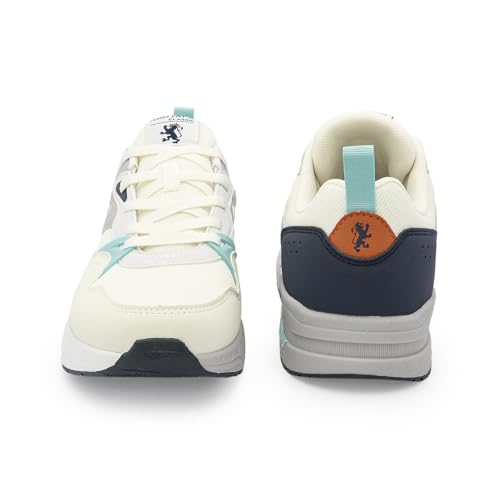 Image of Red Tape Men's Sneakers White Grey Pu Mesh Round Lace-Up