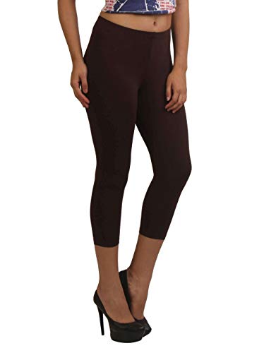 Image of Frenchtrendz Women's Cotton Spandex Stretchable Mid Rise Slim Fit Legging Capris (XS-4XL)