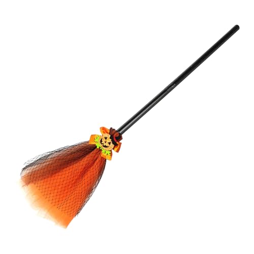 Witch Broom, Halloween Costumes, Fairy Besom Lightweight Design Handle Magic-Themed Bristles, Holiday Props for Pretend Play Festival Toddler Performance Birthday Party