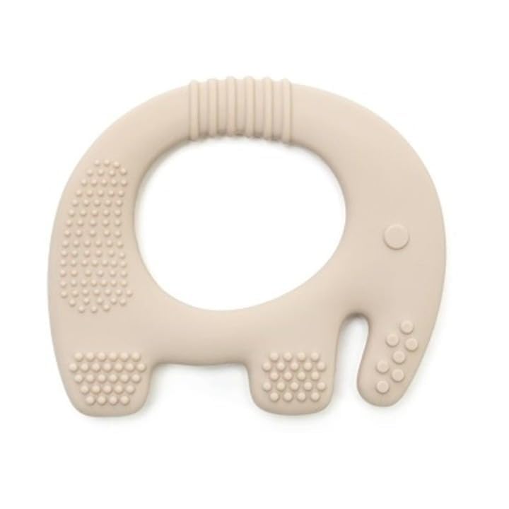 ZUMIE Silicone Baby Teether Toy with Wooden Ring Handle, Elephant & Mitten Shape | Safe Chew Toy for Sore Gums, Early Teething Relief, Oral Development | Safe Newborn & Toddler Teething Toy-image-31