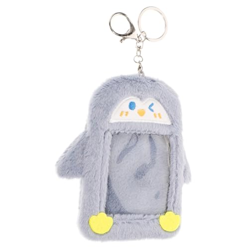 Housse de carte identification en peluche grise pour toute la famille